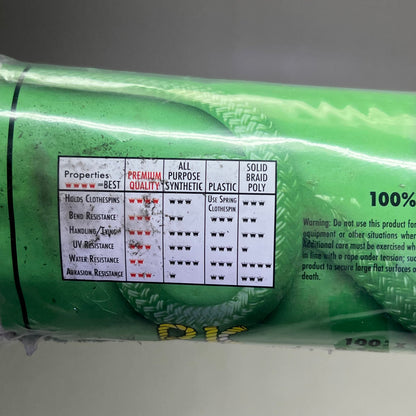 ROPE KING (2 PACK) Poly All-Purpose Clothesline 3/16" x 100' White POCL-100