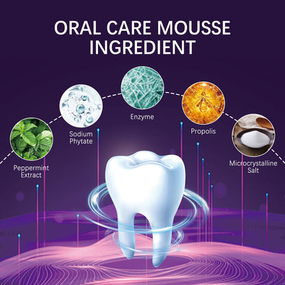 Tooth Cleaning Mousse, Anti-Decay Clean Teeth Tartar Breath Fresh Whitening Teeth Toothpaste