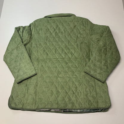 BRIDGE HAMPTON ISSAC MIZRAHI LIVE! Faux Suede Coat Full Snap Up Basil Size 3X