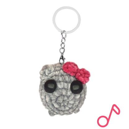 Chenille singing sad hamster keychain pendant Hamster emotional comfort doll