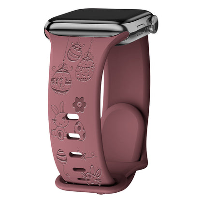 Suitable For The Easter Silicone Laser-engraved Printed Watch Strap
