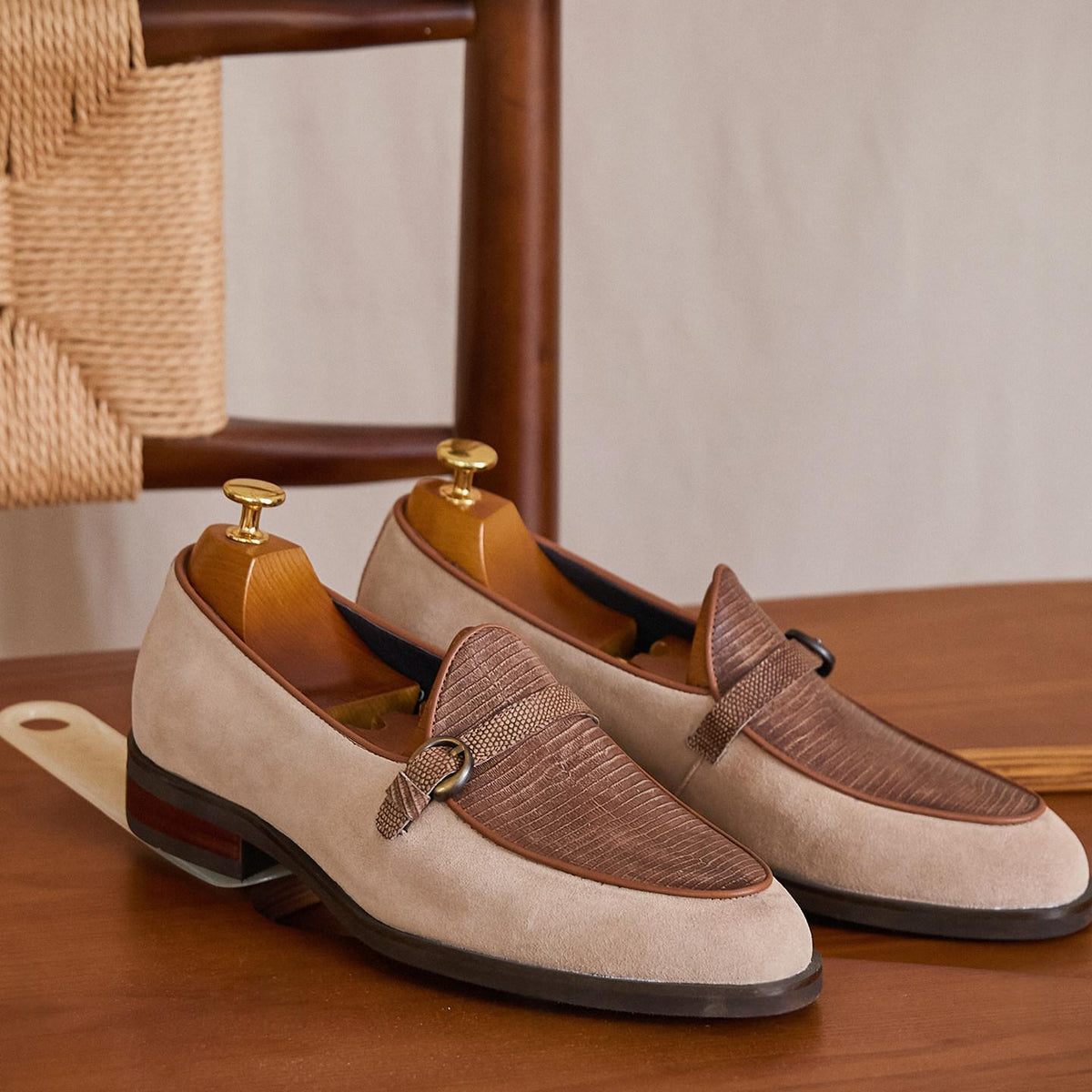 Leather Handmade British-Style Vintage Mens Loafers