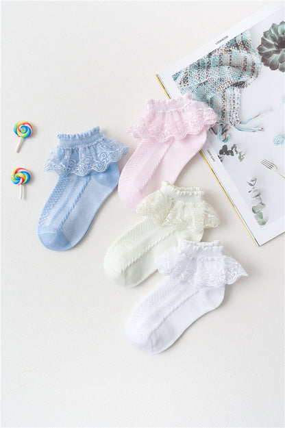 Japanese Lace Princess Short Socks Baby White Dance