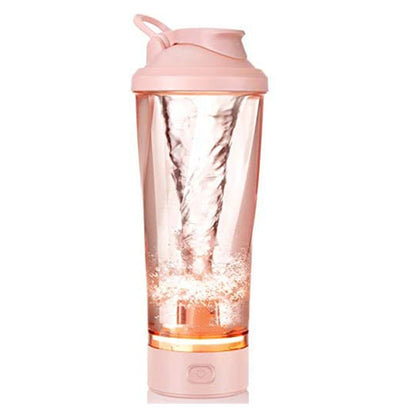 450ml Electric Stirring Cup Spiral Pattern Vortex Protein Powder Shake Cup Automatic Shake Cup Colorful Running Lantern