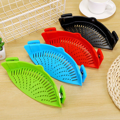Silicone Clip-on Pot Funnel Oil Strainer
