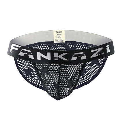 Hollow Men's Underwear Mesh Breathable High Fork