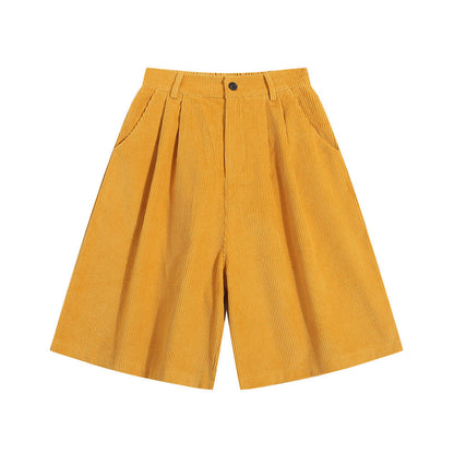 Fashion Personality Corduroy Loose Shorts Men