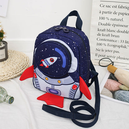 Anti-lost Children Backpack Hand Holding Rope Kindergarten Backpack