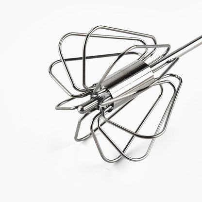 Stainless Steel Semi-Automatic Egg Beater Handheld