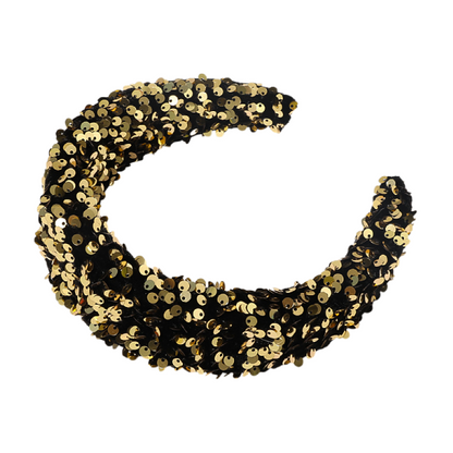 Sequin sponge wide edge headband