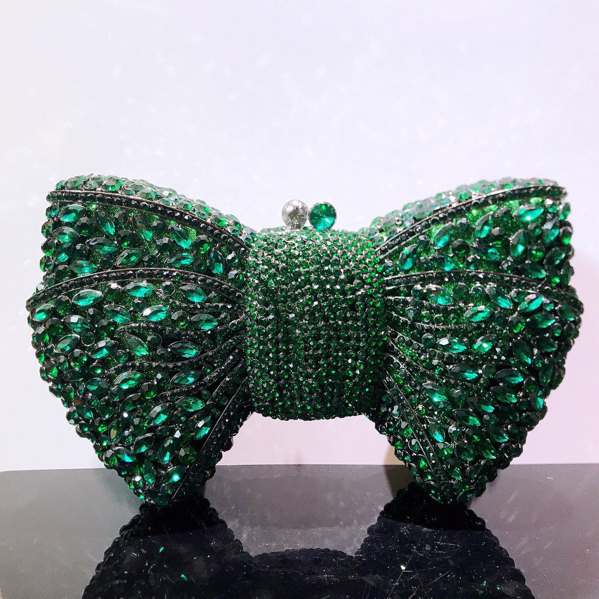 Bow Diamond Evening Bag Rhinestone Clutch