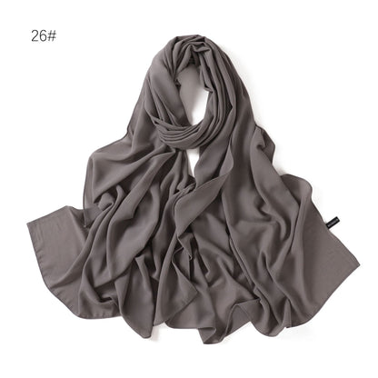Soft Draping Solid-color Scarf For Women