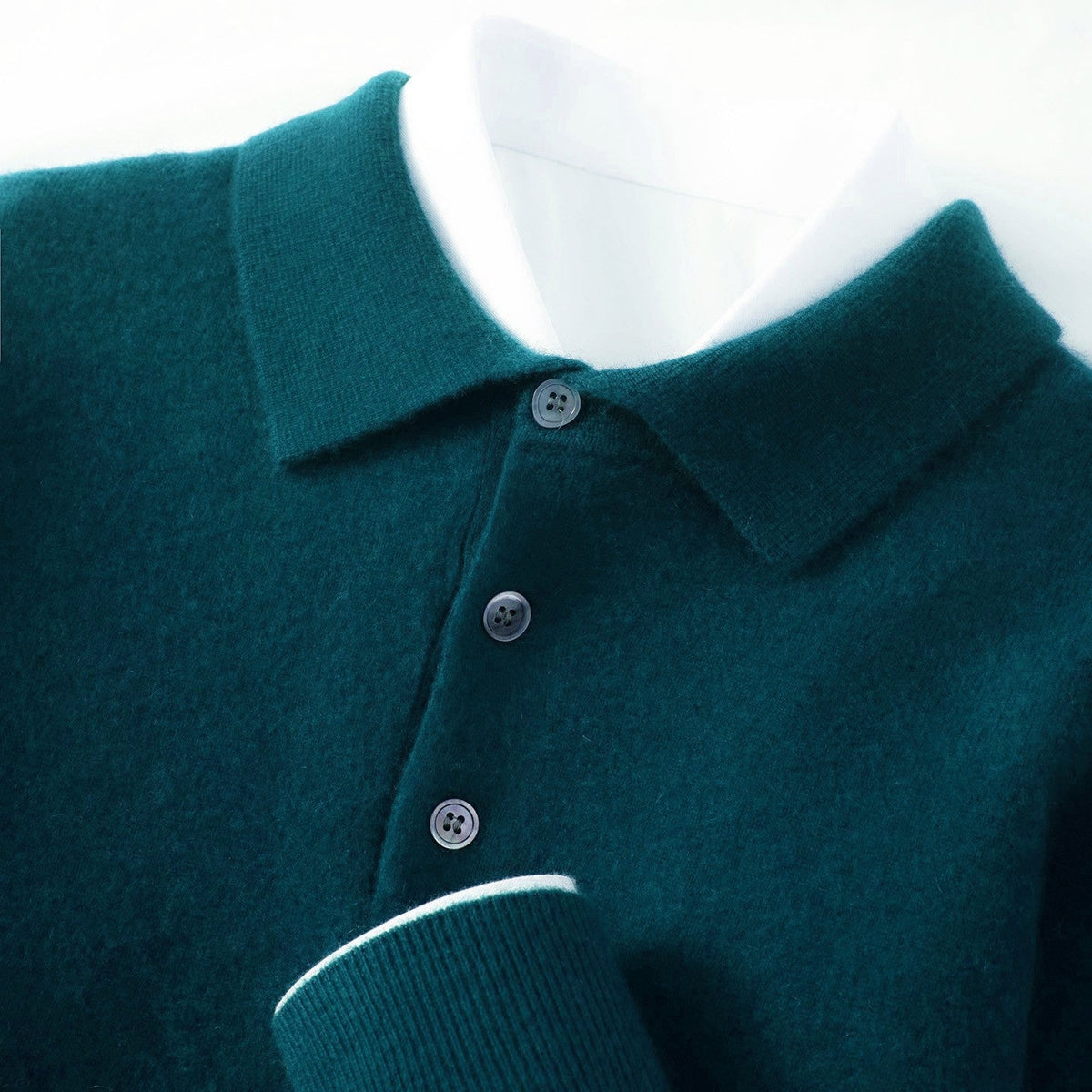 Mens Polo-Neck Business-Casual Knitted Base Layer New Arrival