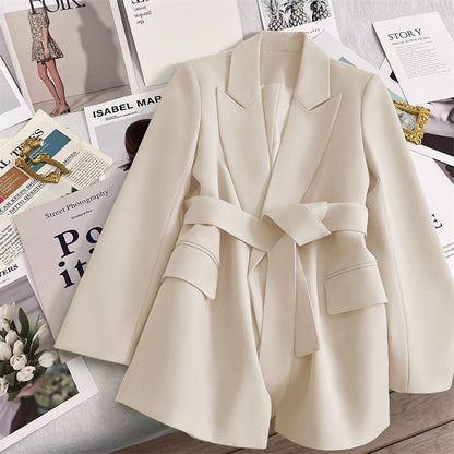 Slim Fit Slimming Graceful And Fashionable Black Tie Small Tailored Suit Top