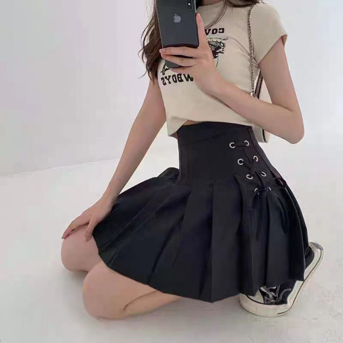 Versatile Strap White Skirt For Women