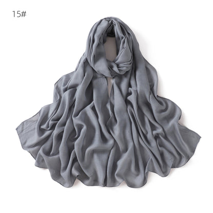 Modal Solid-color Thin-edged Breathable Headscarf