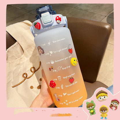 2-Liter Portable Water Bottle Summer Cup