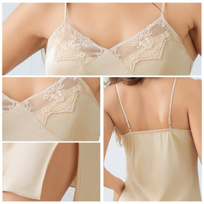 Chiffon Slip Nightgown Thin Lace Sleepwear