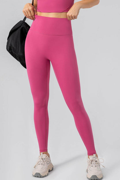High Waist Wide Waistband Active Leggings for Women