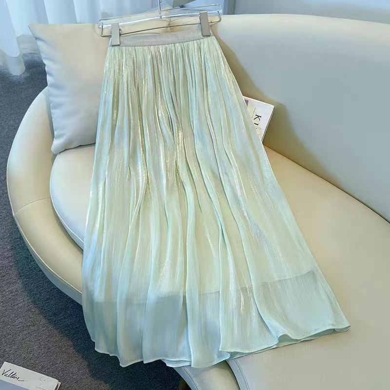 Summer New High-waisted Flared Dress