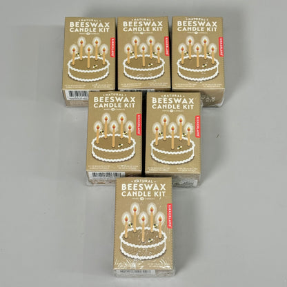 KIKKERLAND(6 PACK) Natural Beeswax Candle Kit Makes 10 Candles Per Package GG191