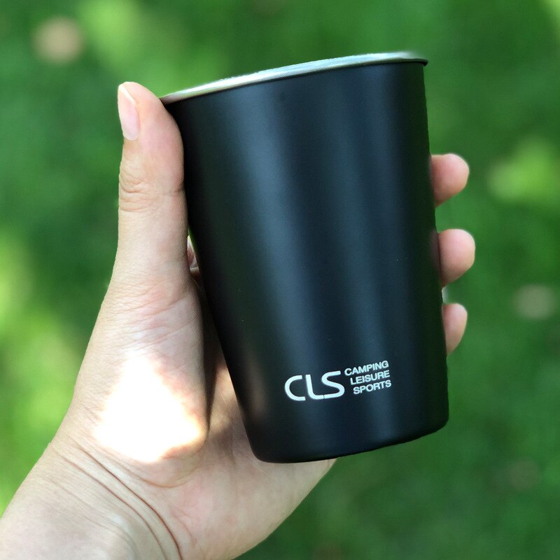 Outdoor 304 Stainless Steel Cup Camping 4-Piece Cup Set Picnic Barbecue Beer Steins Climbing Water Cup Tea Milk Coffee Cup