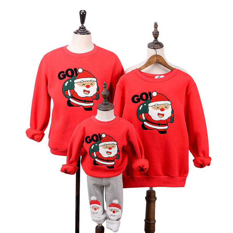 Parent-child Plus Cashmere Round Neck Sweater
