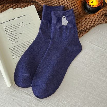 Skull Crew Socks Breathable Warm Cotton Blend