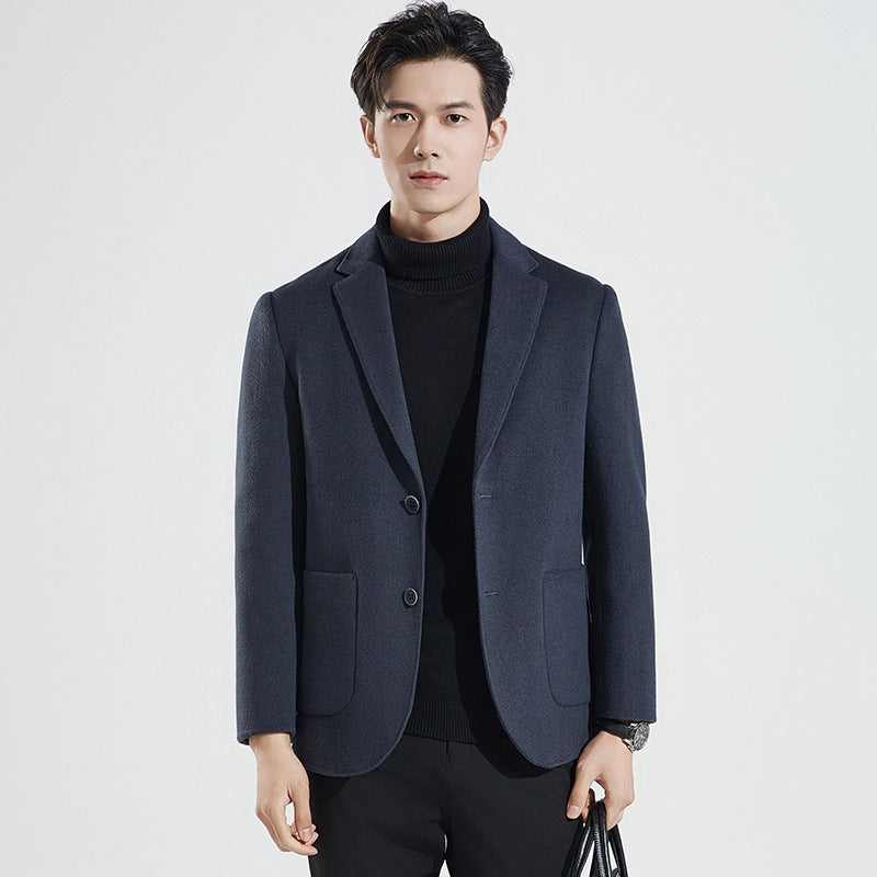 Simple Business-Casual Double-Faced Wool Coat