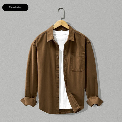 Loose-fitting Versatile Long-sleeve Cotton Shirt