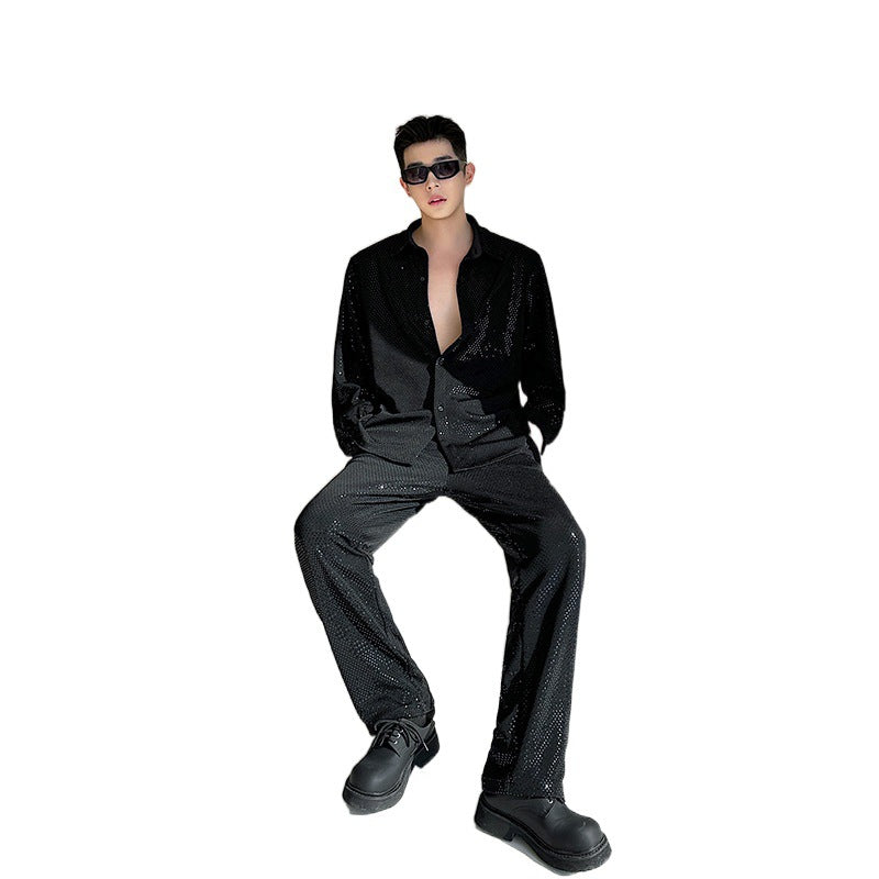 Mens Casual Shirt And Pants Set