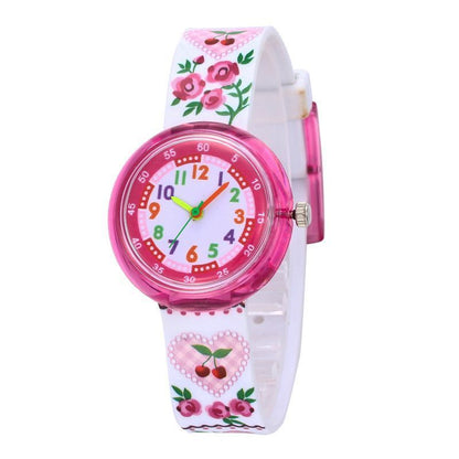 Cute Cartoon Transparent Silicone Children's Watch