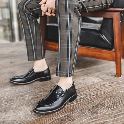 One Step Trend British Loafers Casual Leather Men's Shoes