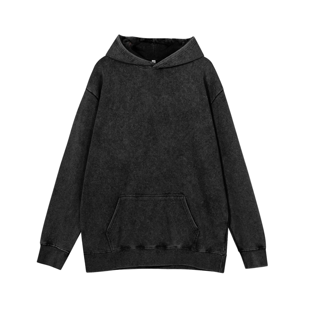 Mens American-style Washed-and-distressed Hooded Sweatshirt