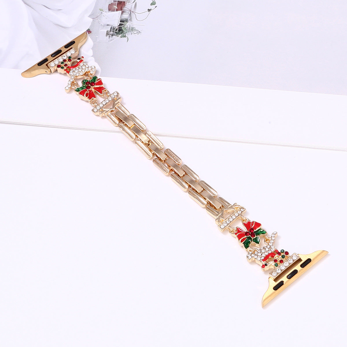 New Christmas Watch Strap Suitable For IWatch Chain Case Iwatch56789Sechristmas