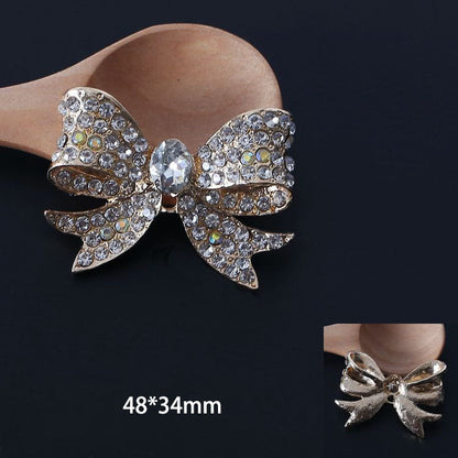 Diamond Bow-shaped Shoe Buckle Accessories Diy Phone Case Ornament Accessories