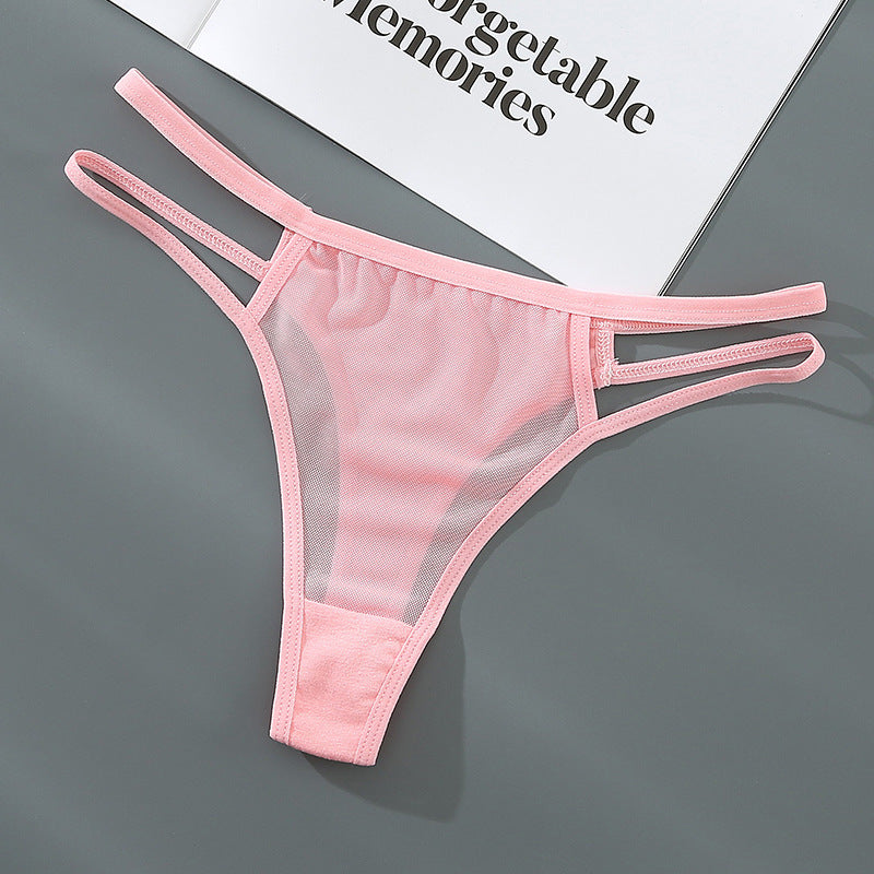 Mesh Breathable Seamless Low Waist Fun Women's Underpants