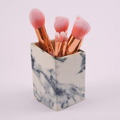 10 Marble Makeup Brush Sets