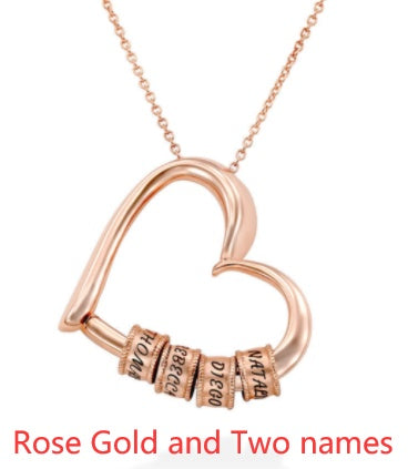 Personalized Heart Necklaces Women Jewelry Custom Name Necklaces & Pendants Mothers Day Gift