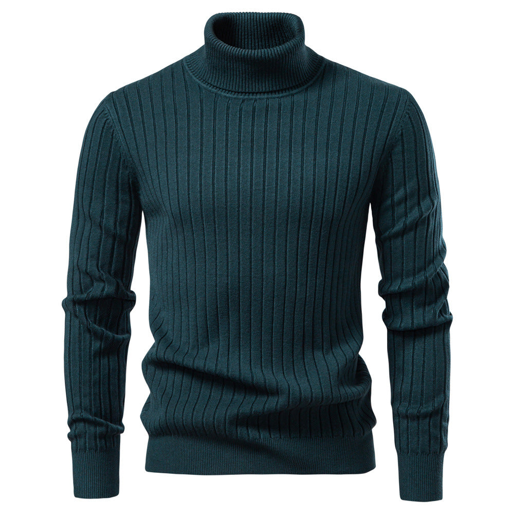 Mens Turtleneck Pullover Casual Knit Sweater