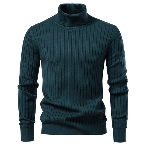 Mens Turtleneck Pullover Casual Knit Sweater