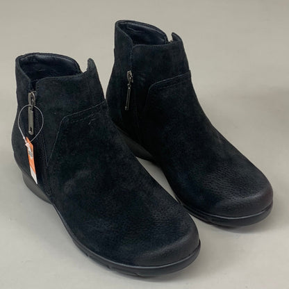 PROPET Waverly Leather Walking Ankle Boot XX(4E) Women's SZ 8 Black Suede WFX085LBS-E-08