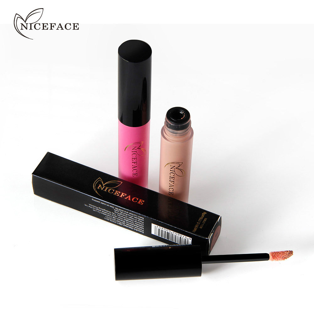 NICEFACE Matte Lip Glaze Does Not Fade And Does Not Stick To Cup Lip Gloss Non-Moisturizing Lipstick Orange