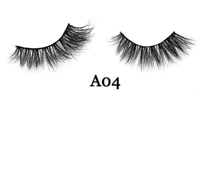 Handmade 3D Mink Full Strip False Eyelashes - Family