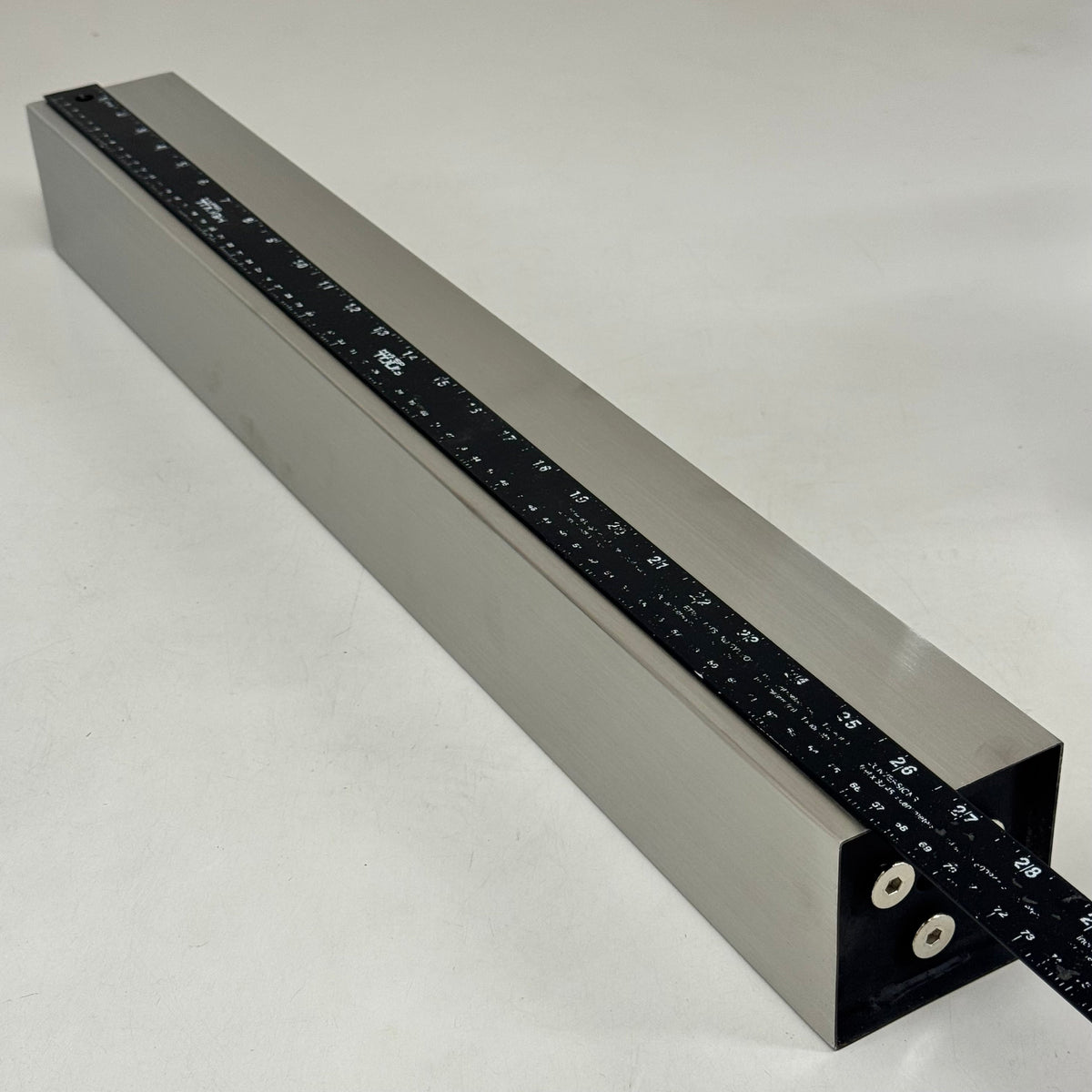 PERFORMANCE FURNISHINGS Square Conference Table Posts Brushed Metal PLTBTB32-B