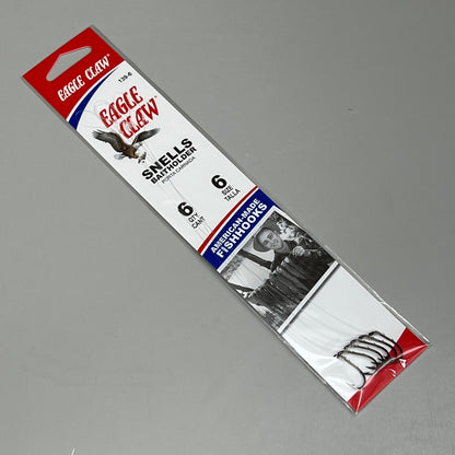 EAGLE CLAW (12 PACK) Versatile Bait Holder Snell Easy Rig Bronze #6 6pc 391-6