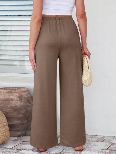 Elastic Waist Wide Leg Pants for Women in Various Sizes