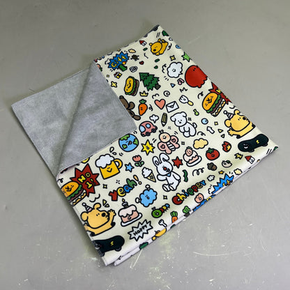 LOVLEY CAVES Self Adhesive Cat Wrap Grooming Blanket Doodle Pattern 1882742