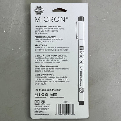 SAKURA (3-PACK) Pigma Micron Pens 0.15mm & 0.20mm Black/Sepia 50047