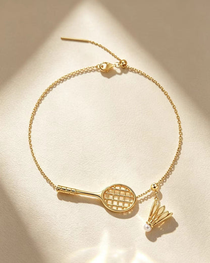 Badminton Racket Pull Bracelet For Women